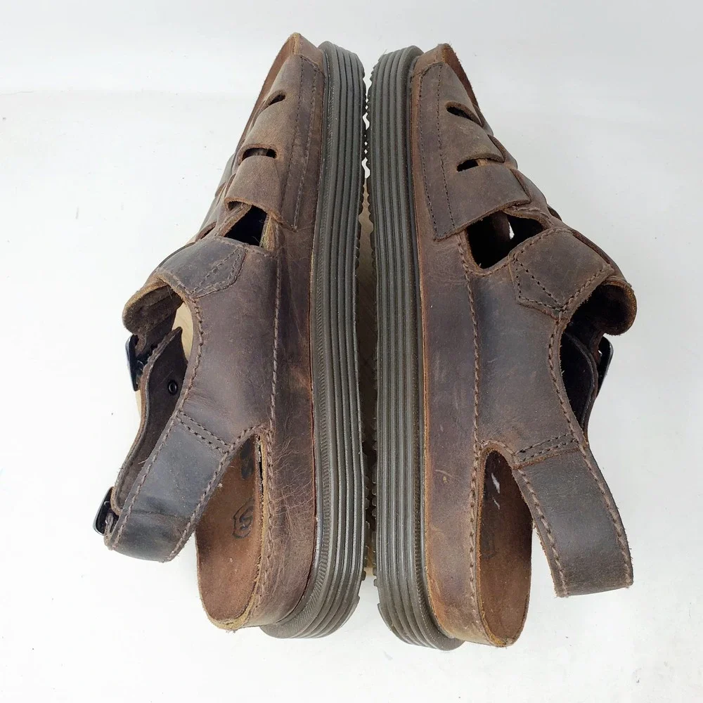 Skechers Jammers Sandals Mens 11 Fisherman Brown Chunky Platform 90s‎ Y2K Shoes